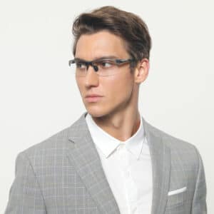 Monture de lunettes de sport pour hommes à demi-monture
