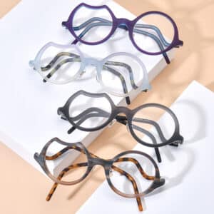 Lunettes de personnalité à plaque givrée à la mode
