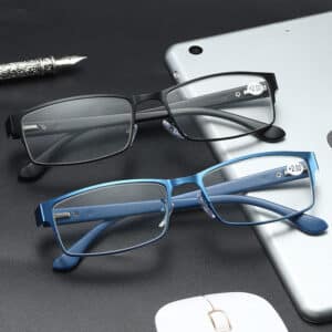Lunettes presbyopiques à monture en métal à la mode pour hommes et femmes