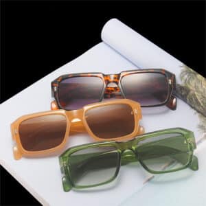 Lunettes rétro polygonales simples pour hommes et femmes