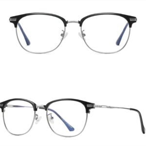Lunettes plates rétro Blu-ray pour hommes et femmes