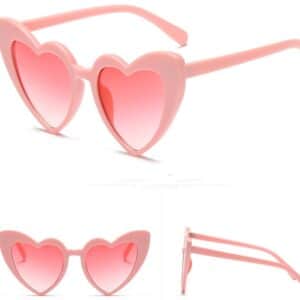 Lunettes de soleil en forme de cœur pour dames