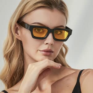 Lunettes de soleil rétro à cadre concave