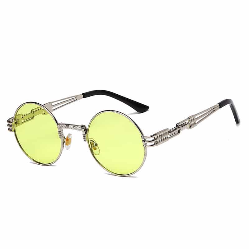 Lunettes rondes en métal creux à la mode – Image 4