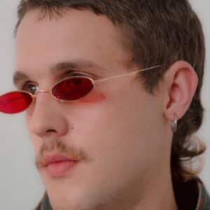 Lunettes de soleil elliptiques et en métal. Lunettes de personnalité pour hommes et femmes