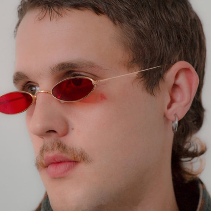 Lunettes de soleil elliptiques et en métal. Lunettes de personnalité pour hommes et femmes
