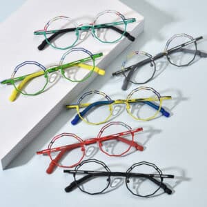 Lunettes de myopie en titane pur ultra-léger multicolores