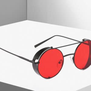 Lunettes de soleil en métal à double faisceaux et de style rétro