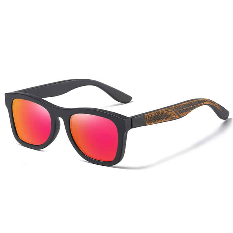 Lunettes à cadre noir brossé en bois de bambou – Image 9