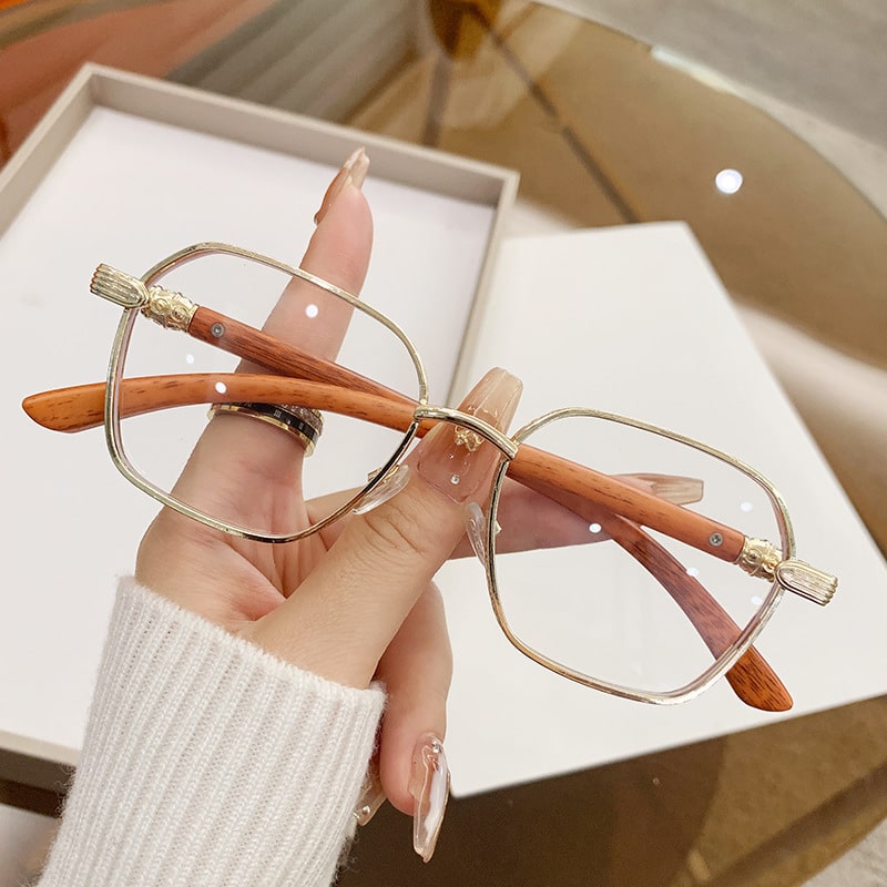 Lunettes de personnalité sans cadre en bois à la mode pour femmes – Image 4