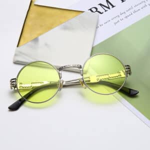 Lunettes rondes en métal creux à la mode