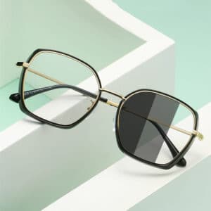 Lunettes de mode rétro photochromiques anti-rayons bleus pour femmes