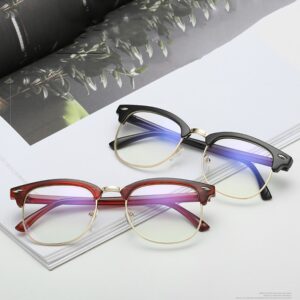 Lunettes presbyopiques à demi-monture en résine vintage