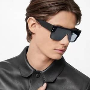 Lunettes de soleil avec protection UV et à grand cadre pour hommes