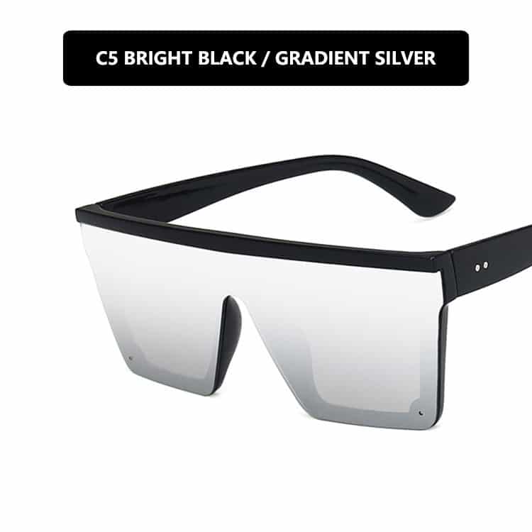Lunettes de soleil rétro tendance à grand cadre – Image 3