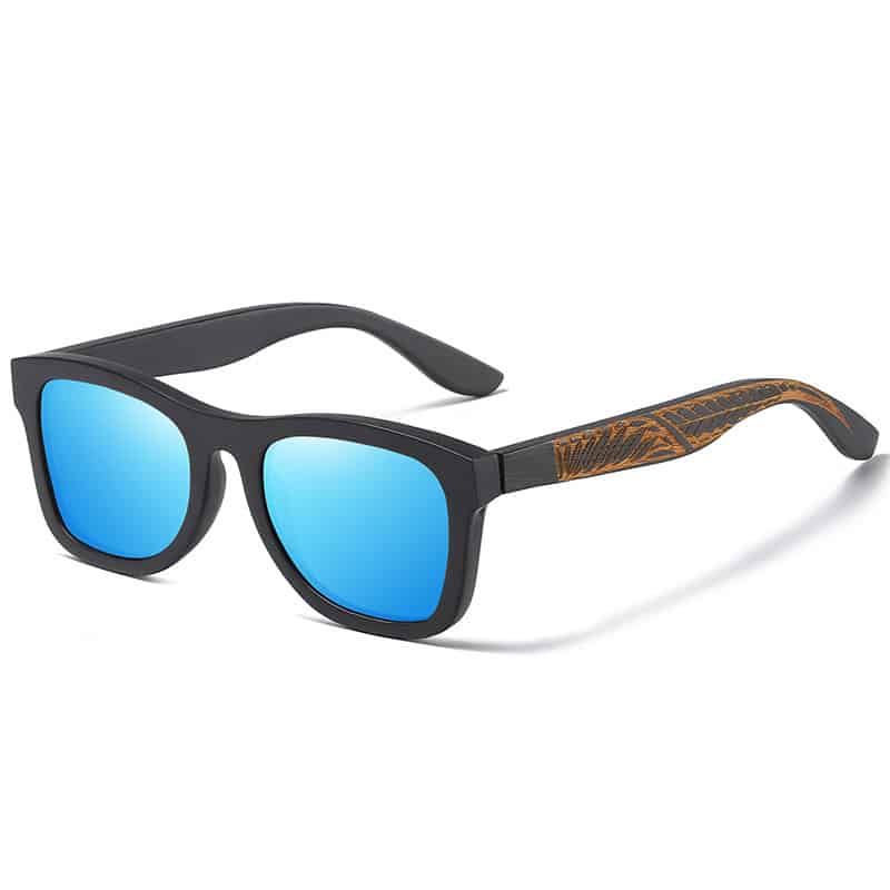 Lunettes à cadre noir brossé en bois de bambou – Image 8