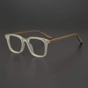Lunettes à monture artistique et givrée à la mode pour hommes