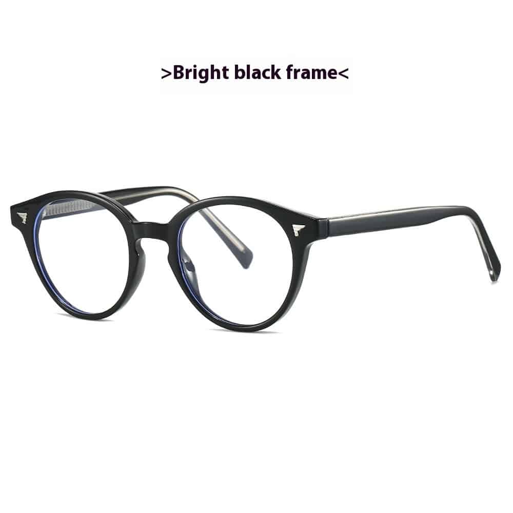 Lunettes à monture à rivet de style rétro anti lumière bleue – Image 2
