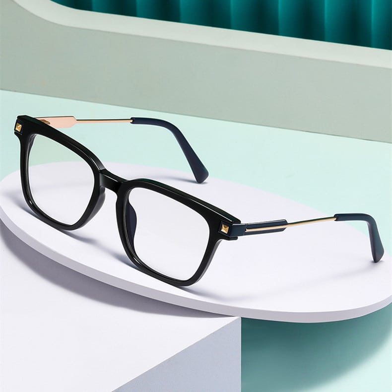 Monture de lunettes anti-lumière bleue pour homme en métal