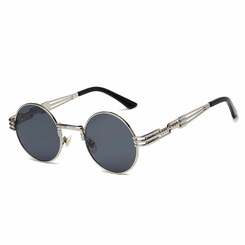 Lunettes rondes en métal creux à la mode – Image 2
