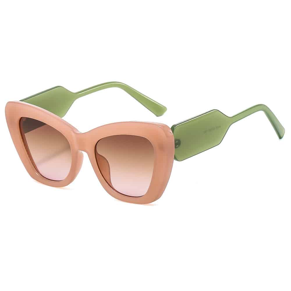 Lunettes de soleil à contraste et de couleur unie – Image 4