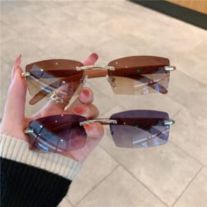 Lunettes de soleil sans cadre à la mode pour hommes et femmes