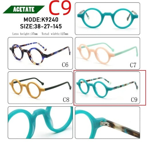Lunettes de lumière anti-bleu rétro en acétate pour tableaux – Image 7