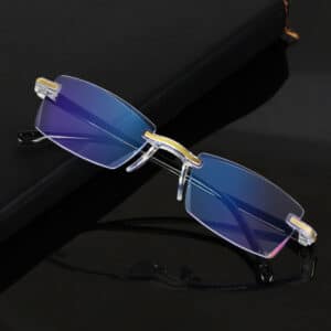 Lunettes de lecture à bord taillé en diamant sans cadre