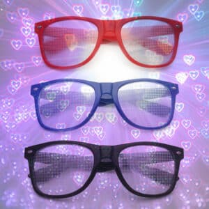 Lunettes de feux d’artifice à diffraction d'éffets spéciaux à la mode pour hommes et femmes