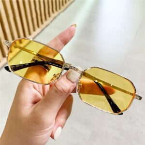 Lunettes de soleil de personnalité à monture en métal