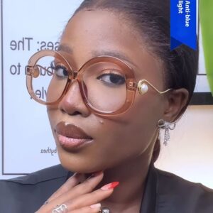 Lunettes anti-lumière bleue aux couleurs unies et de style vintage