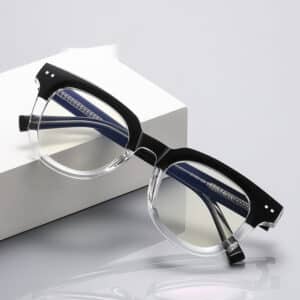 Lunettes simples rétro. Lunettes anti-rayons bleus à rivet simple