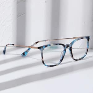 Lunettes de lecture carrées en acétate anti-lumière bleue