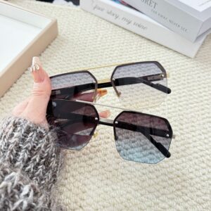 Lunettes de couple sans cadre à la mode pour hommes et femmes