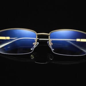 Lunettes de lecture à mémoire anti-lumière bleue à distance et près du double usage pour hommes