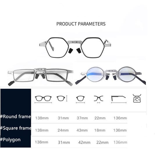 Lunettes de lecture pliables en acier inoxydable – Image 6