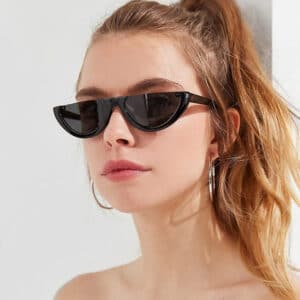 Lunettes de personnalité à demi-monture à la mode pour femmes