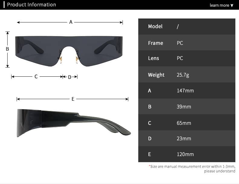 Lunettes de mannequin monobloc à dessus plat à la mode pour femmes – Image 10