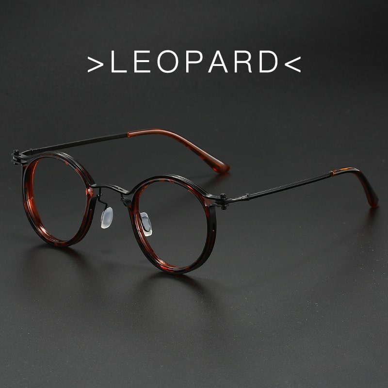 Lunettes à monture ronde vintage. Lunettes banales anti-rages bleus – Image 4