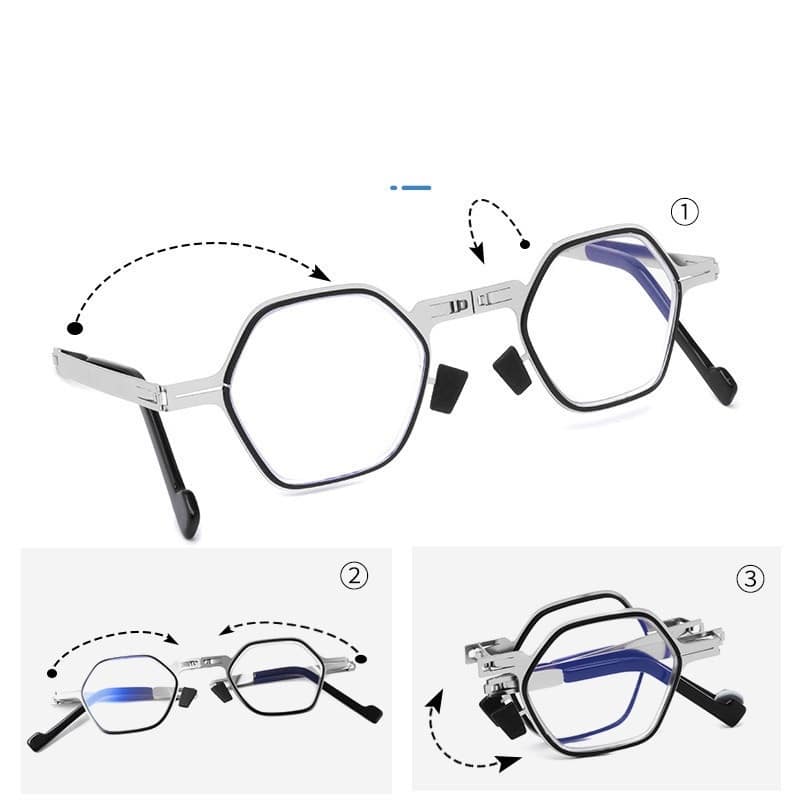 Lunettes de lecture pliables en acier inoxydable – Image 4