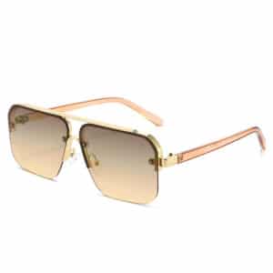 Lunettes de soleil carrées. Lunettes de soleil à demi-cercles tendances