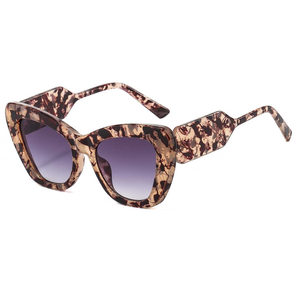 Lunettes de soleil à contraste et de couleur unie – Image 3