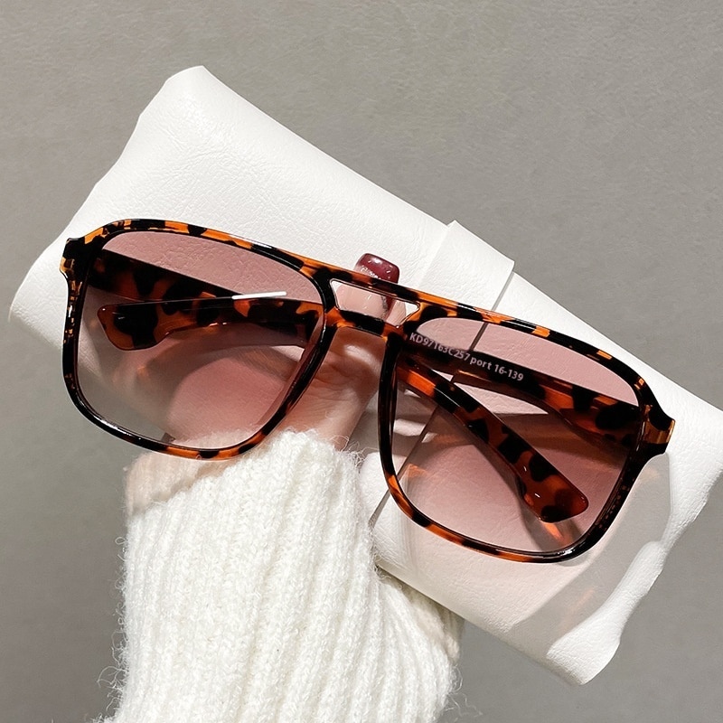 Lunettes de soleil à double faisceaux à la pour hommes