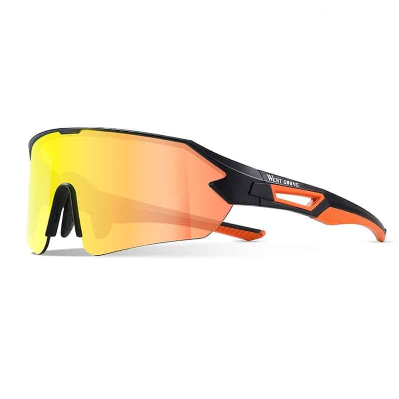 Lunettes sportives à grand cadre et à lentille colorée