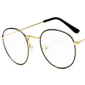 Lunettes à monture ronde avec protection anti-lumière bleue pour femmes
