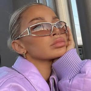 Lunettes de soleil en métal de style moderne et à la mode pour femmes