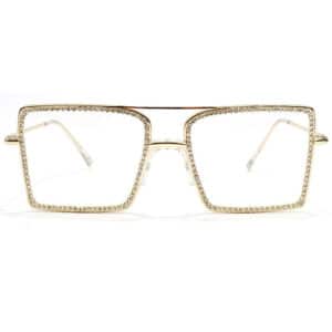 Lunettes à point et à grande armature carrée à la mode pour hommes et femmes