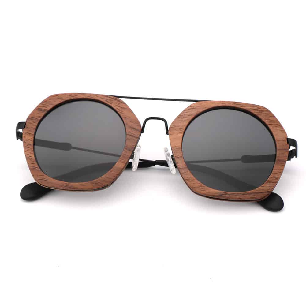 Lunettes de soleil polarisées avec monture en bois tendances pour hommes et femmes – Image 6