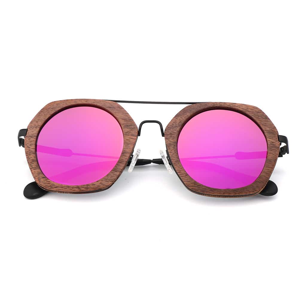Lunettes de soleil polarisées avec monture en bois tendances pour hommes et femmes – Image 2