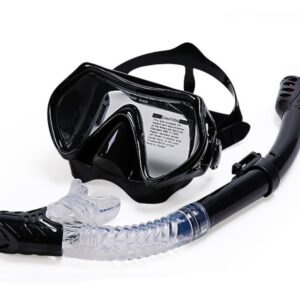 Lunettes de plongée à monture large avec tuba pour adultes